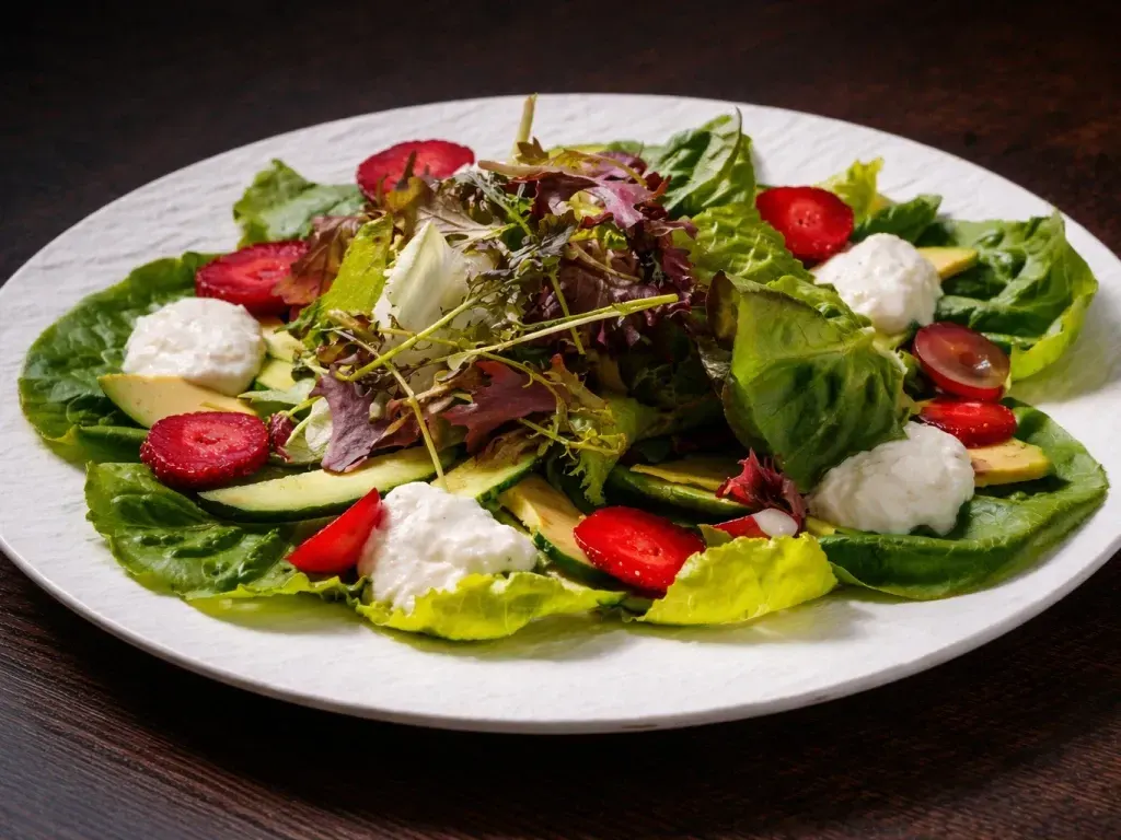 Salată Green by Gud cu stracciatella și dressing de miere
